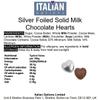 Italian Options Milk Chocolate Foiled Hearts, 150 Chocolates, Silver Foil view 2