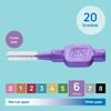TePe Interdental Brush, Original, Purple, 1,1mm/ISO 6, 20pcs, efficient Cleaning Between Teeth, Plaque Remover and Dental flosser for Large Gaps view 3