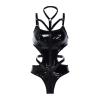 COOKOE Sexy Lingerie Bodysuit Women Patent Leather Lingerie Latex Body Harness Halter Teddies Bandage Jumpsuit Sleepwear view 4