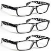 ZIZO EYEWEAR Retro Trendy Plastic Reading Glasses +0.00 - +4.00 Unisex Classic Nerd Geek Designed Specs R142 (3 Pairs Grey Demi, +0.50 Magnification) view 1
