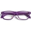 ZIZO EYEWEAR Retro Trendy Plastic Reading Glasses +0.00 - +4.00 Unisex Classic Nerd Geek Designed Specs R142 (3 Pairs Purple, +0.75 Magnification) view 3