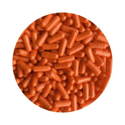 DR T&T Size 00 Gelatine Gelatin Capsule Orange red (500)