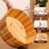 1 Pc Solid Wood Foot Tub, for Soaking Feet Wooden Foot Bath Bucket, Household Foot Bath Barrel, Smooth Wood Foot Bath Basin Foot Soak Tub, Pedicure Bowl Foot Spa Massage Pedicure Barrels view 4
