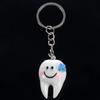 Doumneou 20 pcs Keychain Key Ring Hang Tooth Shape Cute Dental view 3