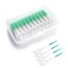 WQSS AOEIU Dual-Use Interdental Brushes, 160 Pieces Wisdom Interdental Brushes with Storage Case, Dental Tooth Flossing for Braces Oral Cleaning, Dental Floss Stick, Toothpick Cleaning Tool (Green) view 1