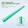 WQSS AOEIU Dual-Use Interdental Brushes, 160 Pieces Wisdom Interdental Brushes with Storage Case, Dental Tooth Flossing for Braces Oral Cleaning, Dental Floss Stick, Toothpick Cleaning Tool (Green) view 2