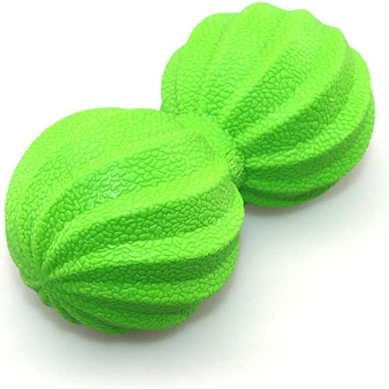 DAUJI Massage Ball Pain Stress Relief Trigger Point Therapy for Muscle Knot Fitness Yoga Injection Molded TPE Peanut Spiral Massage Ball (Color : Black blue green orange)