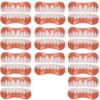 WoCOyo Dentures Cosmetic Veneer Men and Women Instant Veneers Natural Tone Dental Silicone Tooth Whitening Temporary Top Bottom Prosthesis Teeth False Teeth,10pairs view 1