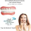 WoCOyo Dentures Cosmetic Veneer Men and Women Instant Veneers Natural Tone Dental Silicone Tooth Whitening Temporary Top Bottom Prosthesis Teeth False Teeth,10pairs view 4