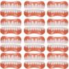 WoCOyo False Teeth Comfortable Smile Top and Bottom Instant Veneers Fake Teeth Men Women Instant Veneers Cosmetic Teeth Whitening Temporary Prosthesis Teeth,12pairs view 1