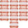 WoCOyo False Teeth Comfortable Smile Top and Bottom Instant Veneers Fake Teeth Men Women Instant Veneers Cosmetic Teeth Whitening Temporary Prosthesis Teeth,10pairs view 1