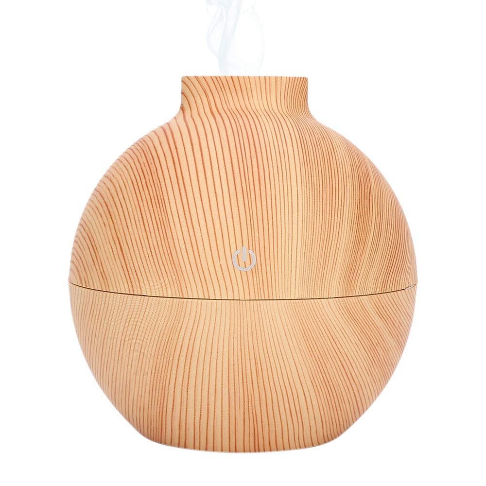 130 ml USB LED Mini Essential Oil Diffuser Desktop Air Humidifier for Office Table Diffusers, Light Wood Diffusers, Air Diffusers for Home Diffusers (Camel)