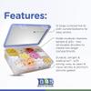 GMS 12 Compartment Vitamin Pill Organizer - Large Size Suitable for Multiple Supplements & Tablets - Safe, Secure Design with Easy Locking Lid - Medicine Cabinet Organizer & Ideal for Travel view 2