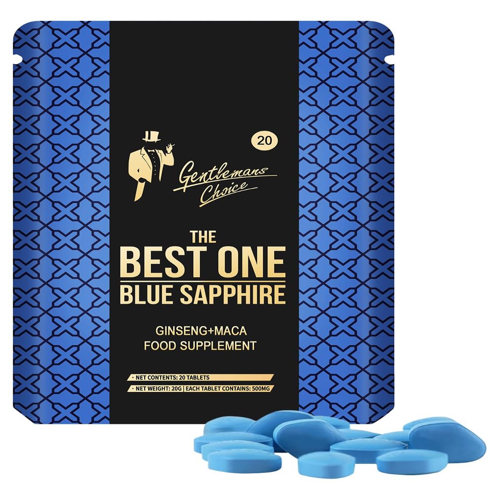 Gentleman's Choice Blue Sapphire | 20 Tablets | 100% Natural Herbal Supplement | Small Easy to Swallow Tablets | Healthy Lifestyle Support | Manufactured in The UK