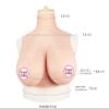 USUWE Cross-cover silicone breast prosthesis breast prosthesis silicone breast pad from B to I cups are soft and comfortable for men and women(Wheat color,C cup filled with silica gel) view 3
