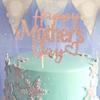 1 Piece Happy Mother's Day Cake Topper with Glitter Hollow Heart Love Mother Cake Pick Best Mother Cake Decorations for Women Birthday Happy Mother Day Theme Party Supplies Rose Gold view 4