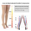 AAGAZA Varicose Compression Stockings 23-32mmhg Elastic Nursing Compression Unisex Class 2 Pressure Stockings Sleep Feet Vein Sock M ClosedToe-Beige/60 (Color : Closedtoe-beige, Size : L) view 3