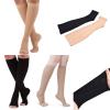 AAGAZA Varicose Compression Stockings Compression Knee High Support Men Womens Pain Relief Pressure Circulation Soft Vein Stocking XXL Nude/102 (Color : Black, Size : S-M) view 3