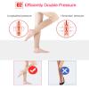 AAGAZA Varicose Compression Stockings Compression Calf Leg Sleeve Prevent Varicose Vein Compression Socks for Women and Man Level 2 XXL Skin/85 (Color : Black, Size : L) view 3