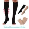 AAGAZA Varicose Compression Stockings 34-46mmhg Open Toe Compression Knee High Calf Varicose Veins Shaping Graduated Pressure Socks 4XL Beige(34-46mmHg)/67 (Color : Black(34-46mmhg), Size : L) view 3