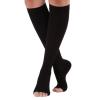 AAGAZA Varicose Compression Stocking Elastic Open Toe Knee High Stockings Calf Compression Varicose Veins Shaping Graduated Pressure XXL Black/81 (Color : Black, Size : XXL) view 1