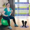 LEVSOX Plus Size Compression Socks for Women Men Wide Calf Extra Large 15-20 mmHg Knee High Support Sock for Nurses Pregnant Travel, 3 Pairs/Black, M view 3