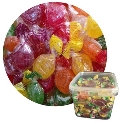 VIMIX Fruit Drops Individually wrapped Hard boiled fruit flavoured sweets 500g Tub | Perfect pick & mix sweet, Black,Orange