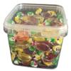 VIMIX Fruit Drops Individually wrapped Hard boiled fruit flavoured sweets 500g Tub | Perfect pick & mix sweet, Black,Orange view 3