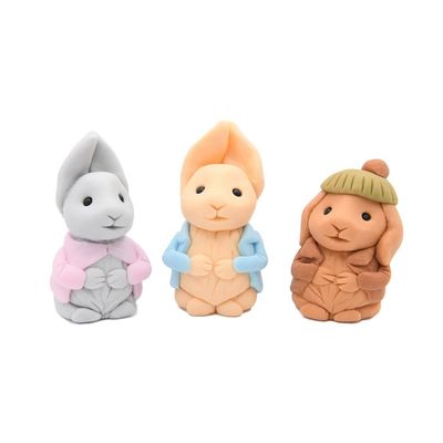 SugArt Rabbit Edible Cake Toppers - Set of 3 | Handmade Rabbit Cake Decorations for Birthdays, Baby Showers | Perfect on Fondant, Cream & Icing Cakes