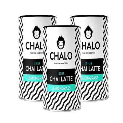 CHALO | Vegan Chai Latte Premix | Lemongrass | The exotic & sweet chai ! | Up to 75 cups |3 x 300GR