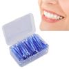 CHICIRIS Interdental Brush, Slim Practical 60Pcs Medical Grade Nylon Wire Braces Cleaner for Adults for Orthodontic Care (Blue) view 2