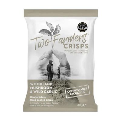 6 x Two Farmers Woodland Mushroom and Wild Garlic Crisps 40g