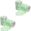 Cabilock 4 Rolls Clover Printing Paper Napkins Toilet Roll Paper Bathroom Napkin for Ply view 1