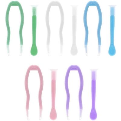 Baokuan 5 Pcs Colorful Contact Lens Remover and Inserter Tool Set, Portable Contact Tweezers with Soft Tip, Contact Applicator for Contact Lense