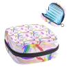 Women Sanitary Napkins Pads Handbag Ladies Menstrual Cup Pouch Girls Portable Tampon Storage Bag Unicorn Rainbow Period Pouch with Zipper view 1