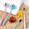 4 Pack Travel Toothbrush Head Covers Toothbrush Protector Cap Brush Pod Case Protective Portable Plastic Clip for Household Travel, School, Bathroom, Camping, Business view 3