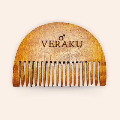Veraku's Neem Wood Beard Comb for beard styling(1PC)