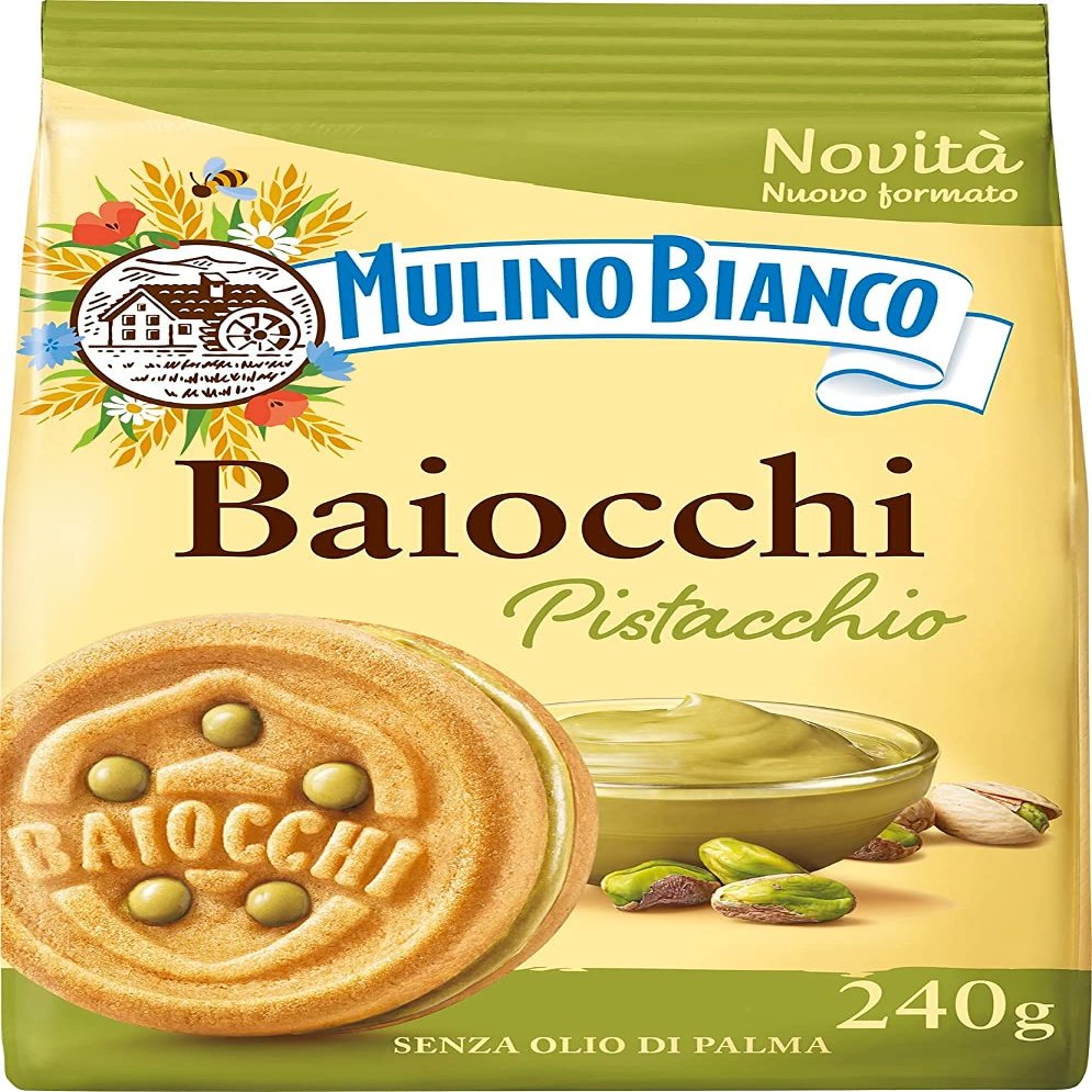 6x Mulino Bianco Pistacchio Kekse mit Pistazien Kekse mit Pistazien und Mrbeteig ideal zum Frhstck oder Snack ohne Palml 240 g