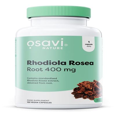 Osavi Rhodiola Rosea Root 400mg 120 Vegan Caps | Adaptogenic Support for Reducing StressInduced Fatigue and Enhancing Mental & Physical Wellbeing