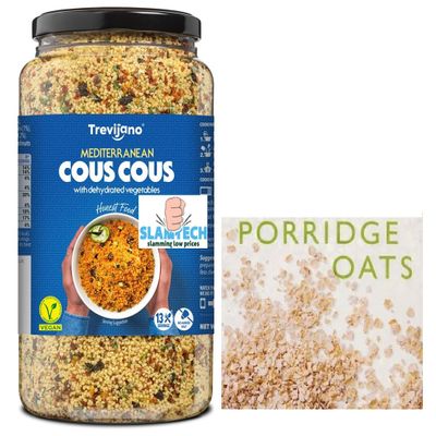 Trevijano Mediterranean Cous Cous with Vegetables, 1kg + Free Slamtech Porridge Sachet