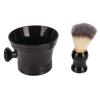 Men Shaving Brush Bowl Shaving Brush Ergonomic Handle Shaving Cream Brush Black Shaving Brush Bowl Tool view 1