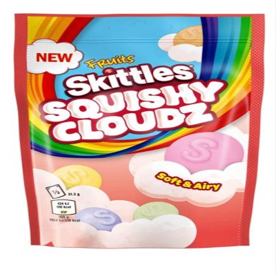Skittles Fruits Squichy Cloudz Candy Gummies 70g per pack (Case of 14)
