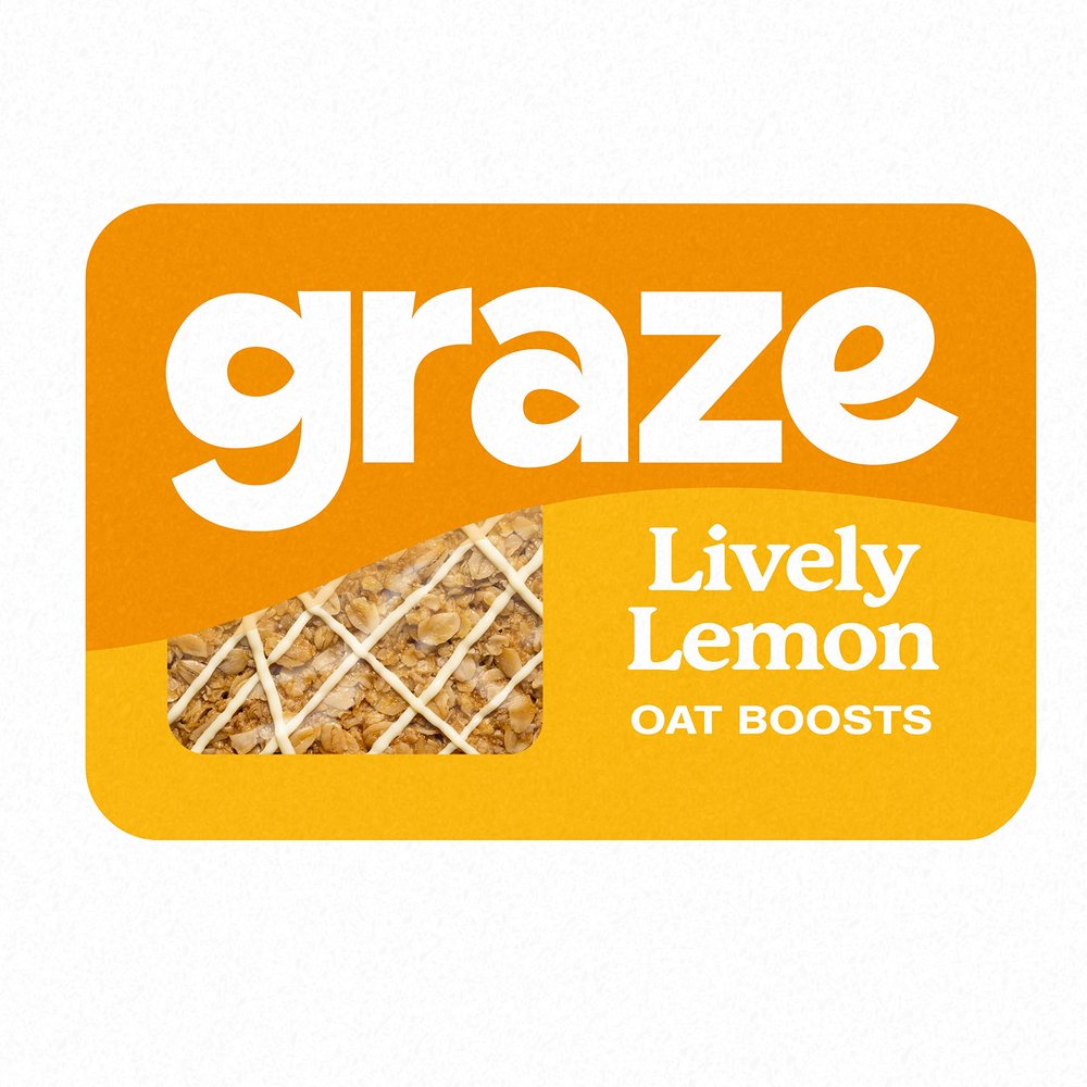 Graze - Lively Lemon Oat Snack Bars, Whole Grain Oats, 50g