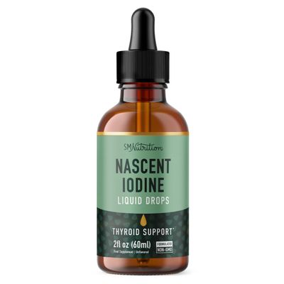 Liquid Nascent Iodine Drops | Iodine Supplement for Thyroid, Energy & Metabolism Support | 2 Fl Oz | 500 Servings | Non-GMO, Vegan, Third-Party Tested, Highly Absorbable | 1100 mcg Per Serving