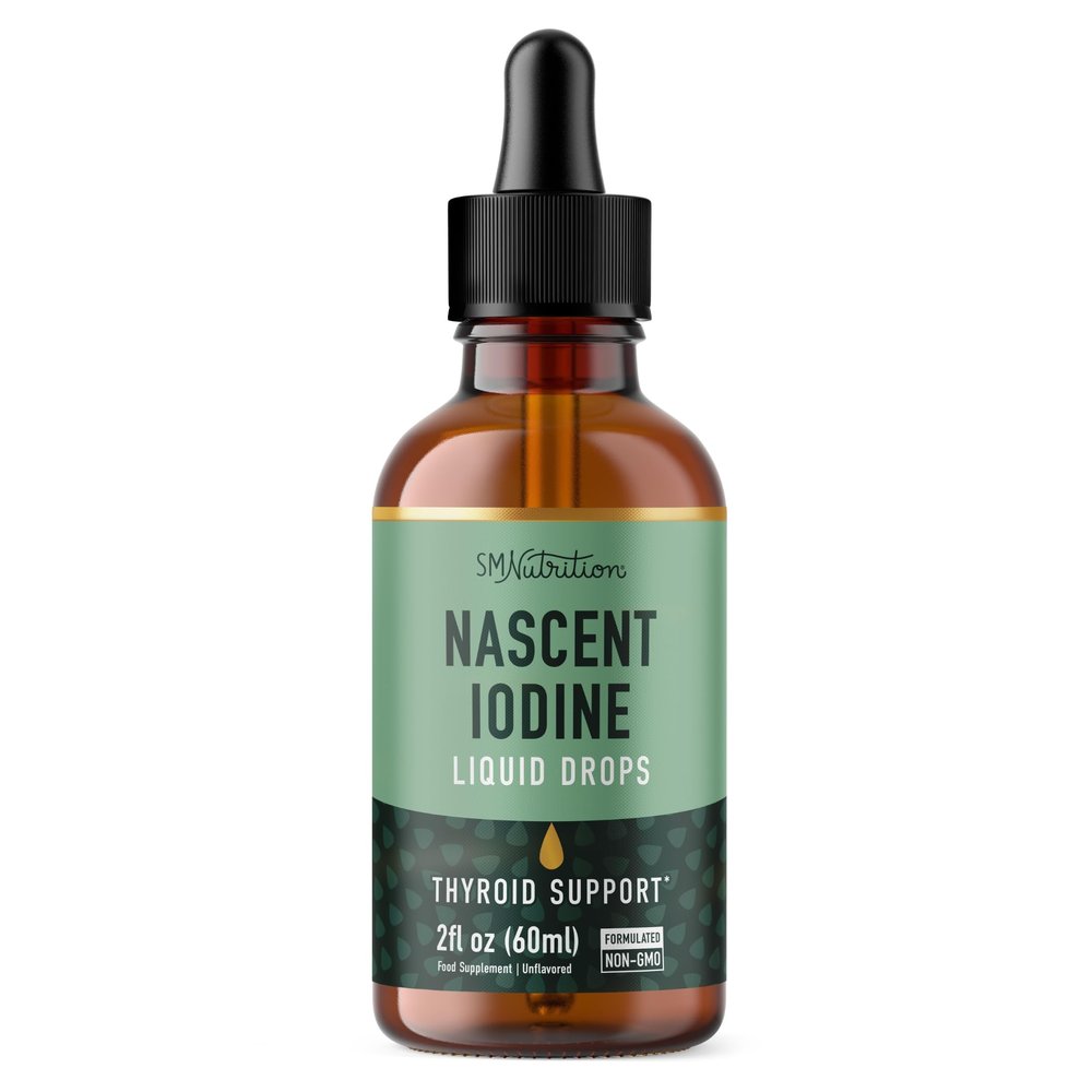 Liquid Nascent Iodine Drops | Iodine Supplement for Thyroid, Energy & Metabolism Support | 2 Fl Oz | 500 Servings | Non-GMO, Vegan, Third-Party Tested, Highly Absorbable | 1100 mcg Per Serving