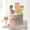 10pcs Happy Mother's Day Cake Topper Gold Acrylic Mothers Cupcake Decorating for Mother's Day Party Cake Decoration view 4