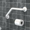 AquaChase 16inch Angled Grab Bar for Stud Mount, Bathroom Mobility Aid, ADA Compliant Heavy Duty 500lbs Support, Rustproof Stainless Steel (White) view 2