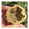 JUKUCKV Natural Angel Aura Agate Geode Crystal Hole Mineral Specimen Contains Clean Clusters Electro Plating Spiritual support view 1