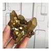 JUKUCKV Golden Titanium Bismuth Rainbow Aura Quartz Crystal Cluster Specimen Spiritual support view 3