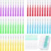 Didaey 350 Pieces Braces Brush Interdental Brush Floss Brushes, Flosser Toothpick Oral Dental Hygiene Cleaners Soft Gum Picks Brow Brushes Dental Cleaners Tooth Cleaning Tool, Mixed Color view 1